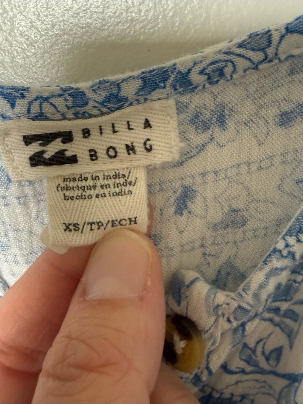 Billabong Blue and White Floral glow up mini dress - Picture 9 of 15